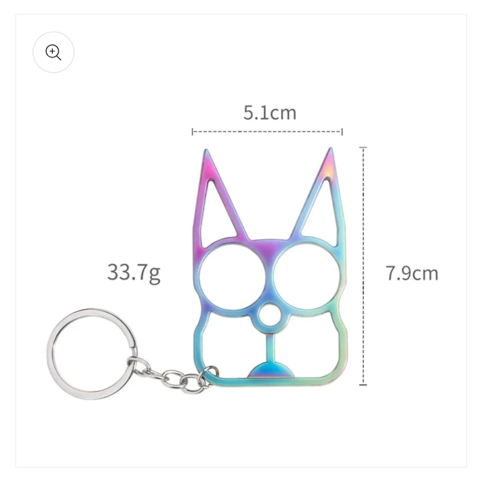 Rainbow Cat Keychain Accessory